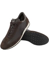 Tod's - Suede And Leather Lace-up Sneakers - Lyst