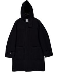 Burberry - Single-Breasted Wool Duffle Coat, Brand Size 48 Us - Lyst