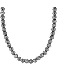 Robert Alton - Stainless Steel 4Mm Hematite Faceted 20" Bead Chain - Lyst
