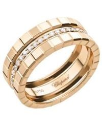 Chopard - 18K Rose Ice Cube Diamond Ring - Lyst