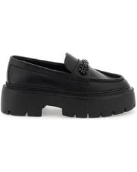 Jimmy Choo - Bryer Crystal Embellished Leather Loafers, Brand Size 35 Us - Lyst