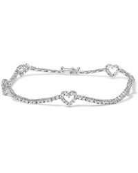 Haus of Brilliance - 14K 1 1/2 Cttw Diamond Heart Station Strand Bracelet (H-I Color, I1-I2 Clarity) - Lyst