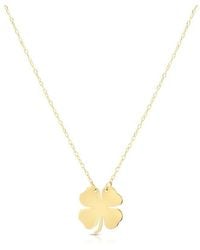 Tresorra - 14K Clover Pendant Necklace - Lyst