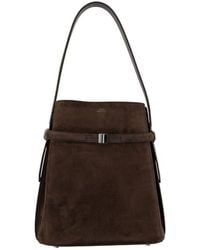 TOTEME - Belted Calfskin Shoulder Bag - Lyst