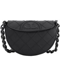 Tory Burch - Leather Fleming Soft Mini Crescent Bag - Lyst