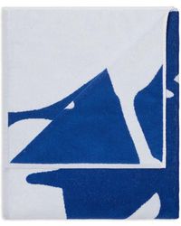 Burberry - Ekd Logo Intarsia-Knit Cotton Bath Towel - Lyst
