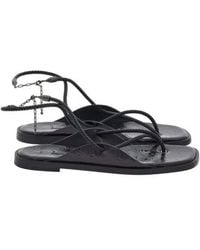 Ferragamo - Riace Strappy Flat Sandals - Lyst