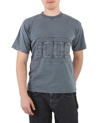 Gcds - Overdyed Logo Band Cotton T-Shirt - Lyst