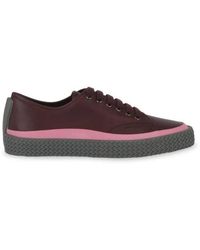 Ferragamo - Ferragamo Storm Leather Low-Top Sneakers - Lyst