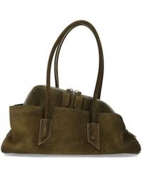 The Attico - Suede Leather Asymmetric La Passeggiata Tote Bag - Lyst