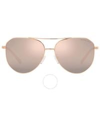 Michael Kors - Cheyenne Rose Gold Mirrored Polarized Pilot Sunglasses Mk1109 1155m5 60 - Lyst