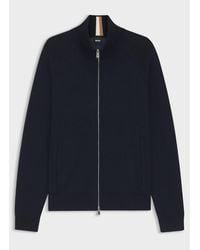 BOSS - Zip-Up Cardigan - Lyst