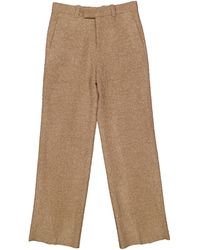 Burberry - Linen Wool Blend Tailored Trousers, Brand Size 48 Waist - Lyst