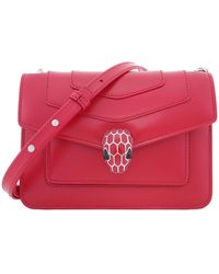 BVLGARI - Serpenti Forever Leather Shoulder Bag - Lyst