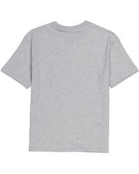 MSGM - Boys Grey Cotton Logo Print T-shirt - Lyst