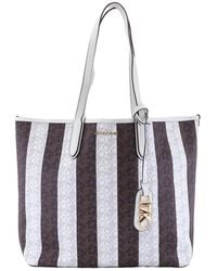 Michael Kors - Eliza Large Striped Tote Bag - Lyst
