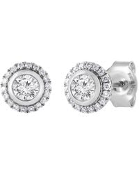 Brilliant Diamond - 9Kt 0.61 Carat Lab Grown Diamond Stud Earrings For - Lyst