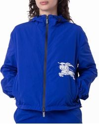 Burberry - Ekd Embroidered Cropped Nylon Jacket - Lyst