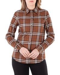 Burberry - Long Sleeve Vintage Check Pattern Shirt, Brand Size 4 Us - Lyst