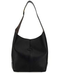 Tod's - Leather Tod S Di Bag Folio Bucket Nero Borse A Mano - Lyst