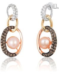 Le Vian - Chocolatier Earrings Strawberry Pearls, Vanilla Diamonds, Chocolate Diamonds Set - Lyst