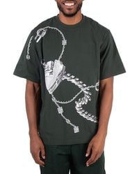 Burberry - Graphic Print Crewneck Cotton T-Shirt - Lyst