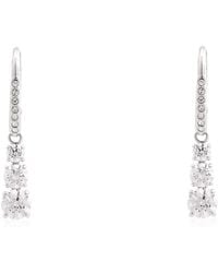 Swarovski - Attract Trilogy Rhodium Plated Drop Earrings - Lyst
