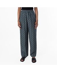 Burberry - Printed Silk Trousers, Brand Size 4 Us - Lyst