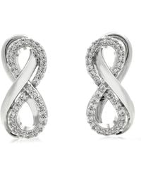 Swarovski - Hyperbola Stud Earrings, Infinity, Rhodium Plated - Lyst