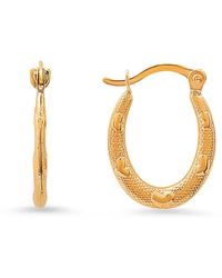 Kylie Harper - 10K Petite U Shaped Heart Huggy Hoop Earrings - Lyst
