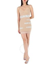 Burberry - Soft Fawn Elsie Horseferry Print Corset Dress - Lyst