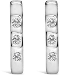 Haus of Brilliance - 10K 1/10 Cttw Three Stone Lab Grown Diamond Oval Huggies Hoop Earrings (F-G Color, Vs1- Vs2 Clarity) - Lyst
