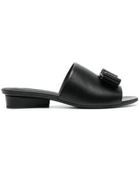 Ferragamo - Double Bow Mule Sandals - Lyst