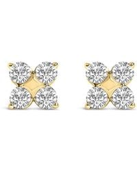 Haus of Brilliance - 10K 1/2 Cttw Lab Grown Diamond Snowflake Stud Earrings - Lyst
