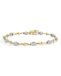 Haus of Brilliance - 10K And 1.00 Cttw Diamond Oval Shaped Cluster Link Bracelet (I-J Color, Si2-I1 Clarity) - Lyst