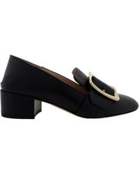 Bally - Janelle Block-Heel Loafers, Brand Size 35 Us - Lyst