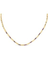 Haus of Brilliance - 14K Ruby And 3/8 Cttw Diamond Alternating Link Necklace - Lyst