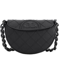 Tory Burch - Leather Fleming Soft Mini Crescent Bag - Lyst
