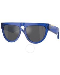 Burberry - Grey Mirror Silver Irregular Sunglasses Be4416u 34926g 59 - Lyst