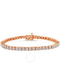 Haus of Brilliance - 10k Re Gold Plated .925 Sterling Silver 1.0 Cttw Miracle-set Diamond Round Faceted Bezel Tennis Bracelet - Lyst