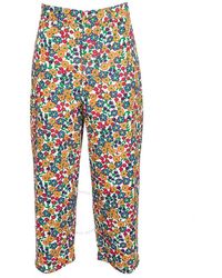 Marni - Cropped Floral Trousers - Lyst