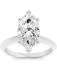 Mure And Co - 2Ctw Marquise Shaped Lab Grown Diamond (G/Vs) Knife Edge Shank Solitaire Engagement Ring - Lyst