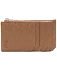 Saint Laurent - Cassandre Leather Card Holder - Lyst