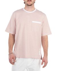 Thom Browne - Oversized Pocket Stripe T-Shirt - Lyst