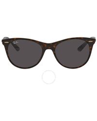Ray-Ban - Wayfarer Ii Classics Dark Grey Classic Round Sunglasses Rb2185 1292b1 55 - Lyst