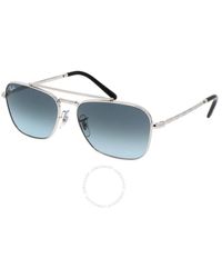 Ray-Ban - New Caravan Blue Grey Gradient Square Sunglasses Rb3636 003/3m 55 - Lyst