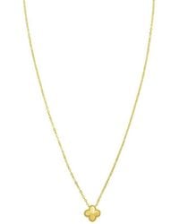 Tresorra - 14K Puffed Mini Clover Pendant - Lyst