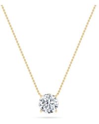 Mure And Co - 0.5Ctw Round Shaped Lab Grown Diamond (G/Vs) Necklace - Lyst