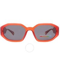 Polaroid - Grey Geometric Sunglasses Pld 6189/s 0l7q/m9 55 - Lyst