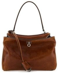 Balenciaga - Leather Small Rodeo Handbag Tan Cowboy Borse A Mano - Lyst
